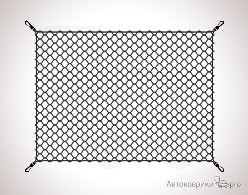 Сетка в багажник Kia Sorento 2009-2020 Эластичная текстильная сетка горизонтального крепления, препятствующая скольжению и перемещению предметов в багажном отделении автомобиля.