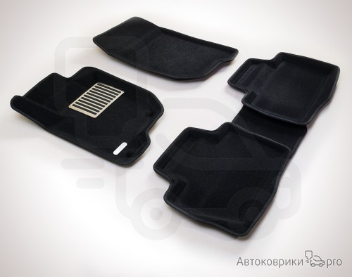 Коврики Euromat 3D для Mitsubishi Pajero Sport Комплект 3D ковриков черного, серого или бежевого цвета. Многослойная структура обеспечивает полную водонепроницаемость и защиту салона автомобиля.