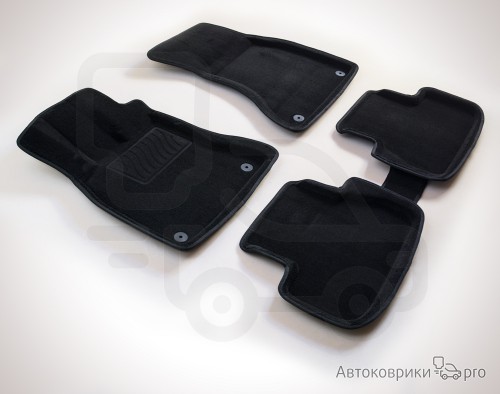 3D Коврики ворсовые Seintex для Audi A4 Комплект ворсовых 3D ковриков черного, серого или бежевого цвета. Трехслойная структура обеспечивает полную водонепроницаемость и защиту, синтетические волокна устойчивы к воздействию влаги, солевых растворов и реагентов.