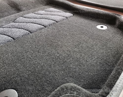 3D Коврики Seintex для Hyundai Santa Fe Комплект ворсовых 3D ковриков черного, серого или бежевого цвета. Трехслойная структура обеспечивает полную водонепроницаемость и защиту, синтетические волокна устойчивы к воздействию влаги, солевых растворов и реагентов.