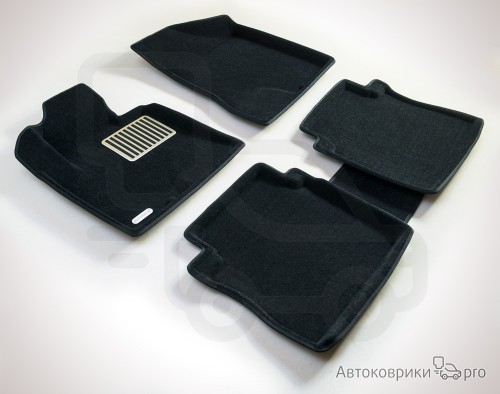 Коврики Euromat 3D для Kia Sorento Комплект 3D ковриков черного, серого или бежевого цвета. Многослойная структура обеспечивает полную водонепроницаемость и защиту салона автомобиля.