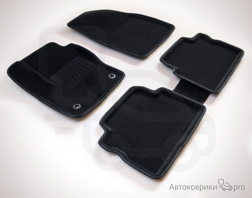 3D Коврики ворсовые Seintex для Ford Kuga Комплект ворсовых 3D ковриков черного, серого или бежевого цвета. Трехслойная структура обеспечивает полную водонепроницаемость и защиту, синтетические волокна устойчивы к воздействию влаги, солевых растворов и реагентов.
