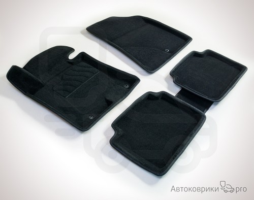 3D Коврики ворсовые Seintex для Hyundai i30 Комплект ворсовых 3D ковриков черного, серого или бежевого цвета. Трехслойная структура обеспечивает полную водонепроницаемость и защиту, синтетические волокна устойчивы к воздействию влаги, солевых растворов и реагентов.