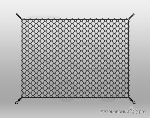 Сетка в багажник для Audi A1 2011-2018 Эластичная текстильная сетка горизонтального крепления, препятствующая скольжению и перемещению предметов в багажном отделении автомобиля.
