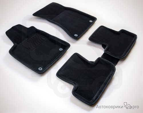 3D Коврики ворсовые Seintex для Audi Q5 Комплект ворсовых 3D ковриков черного, серого или бежевого цвета. Трехслойная структура обеспечивает полную водонепроницаемость и защиту, синтетические волокна устойчивы к воздействию влаги, солевых растворов и реагентов.