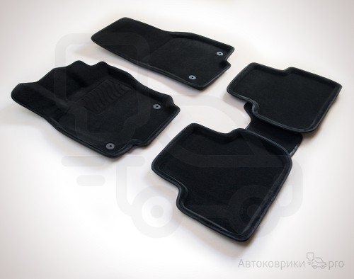 3D Коврики Seintex для Volkswagen Tiguan Комплект ворсовых 3D ковриков черного, серого или бежевого цвета. Трехслойная структура обеспечивает полную водонепроницаемость и защиту, синтетические волокна устойчивы к воздействию влаги, солевых растворов и реагентов.