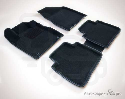 3D Коврики ворсовые Seintex для Nissan Murano Комплект ворсовых 3D ковриков черного, серого или бежевого цвета. Трехслойная структура обеспечивает полную водонепроницаемость и защиту, синтетические волокна устойчивы к воздействию влаги, солевых растворов и реагентов.