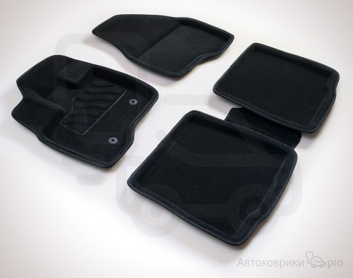 3D Коврики Seintex для Ford Explorer Комплект ворсовых 3D ковриков черного, серого или бежевого цвета. Трехслойная структура обеспечивает полную водонепроницаемость и защиту, синтетические волокна устойчивы к воздействию влаги, солевых растворов и реагентов.