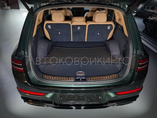 Сетка в багажник Genesis GV80 2020- Эластичная текстильная сетка горизонтального крепления, препятствующая скольжению и перемещению предметов в багажном отделении автомобиля.