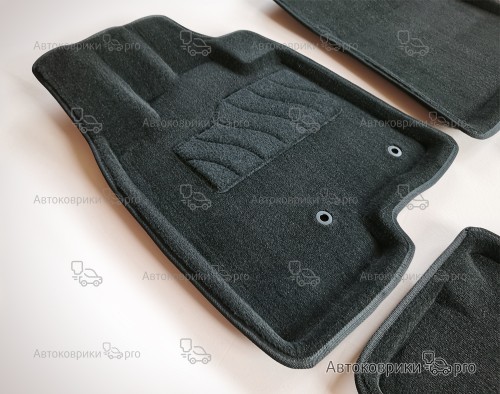3D Коврики Seintex для Mitsubishi Pajero Комплект ворсовых 3D ковриков черного, серого или бежевого цвета. Трехслойная структура обеспечивает полную водонепроницаемость и защиту, синтетические волокна устойчивы к воздействию влаги, солевых растворов и реагентов.